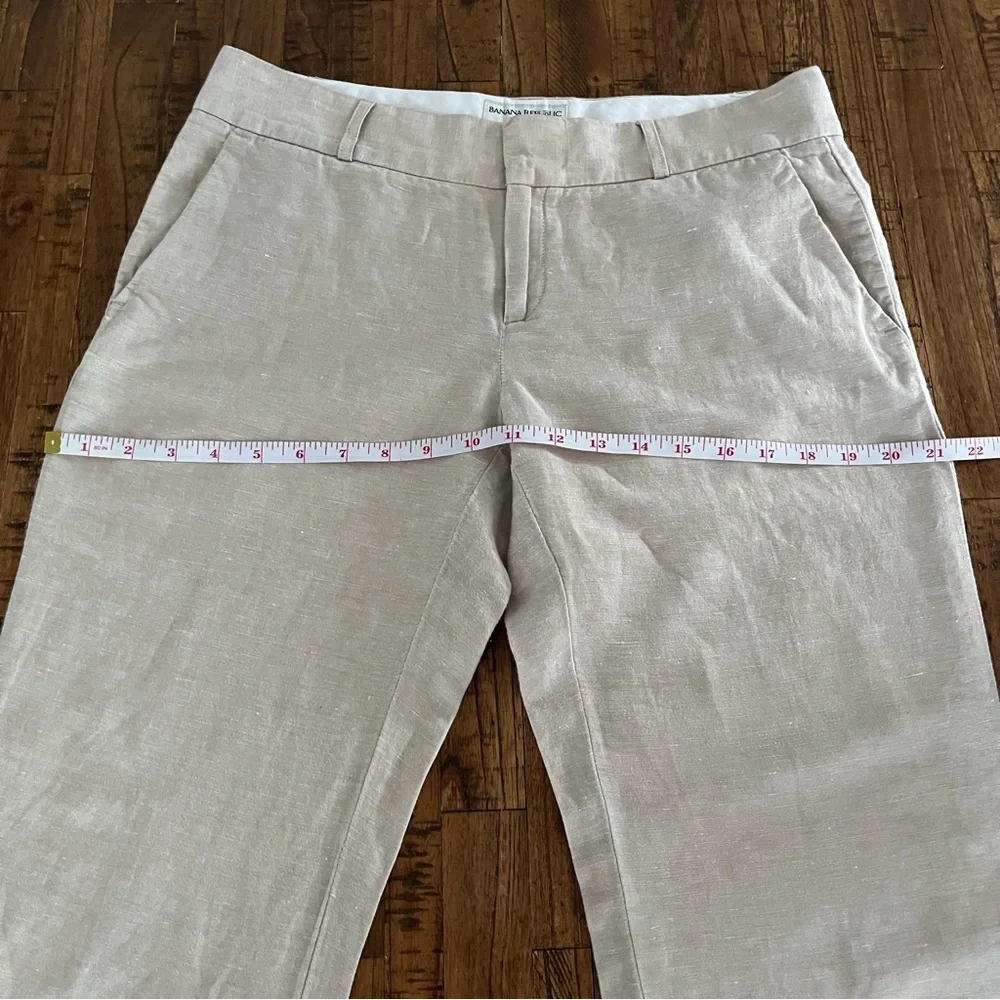 Banana Republic Straight Leg‎ Mid Rise Linen blend Trousers Size 8
